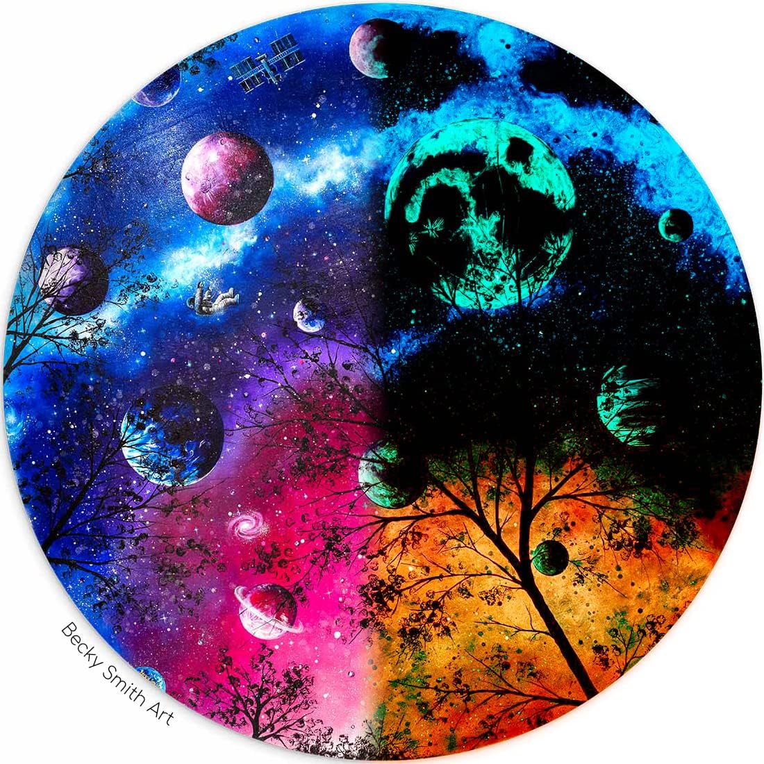 SpaceBeams Nebula Glow in the Dark Paint (0.68 Fl Oz) Pink With Orange Glow, Non-Toxic, Water Based