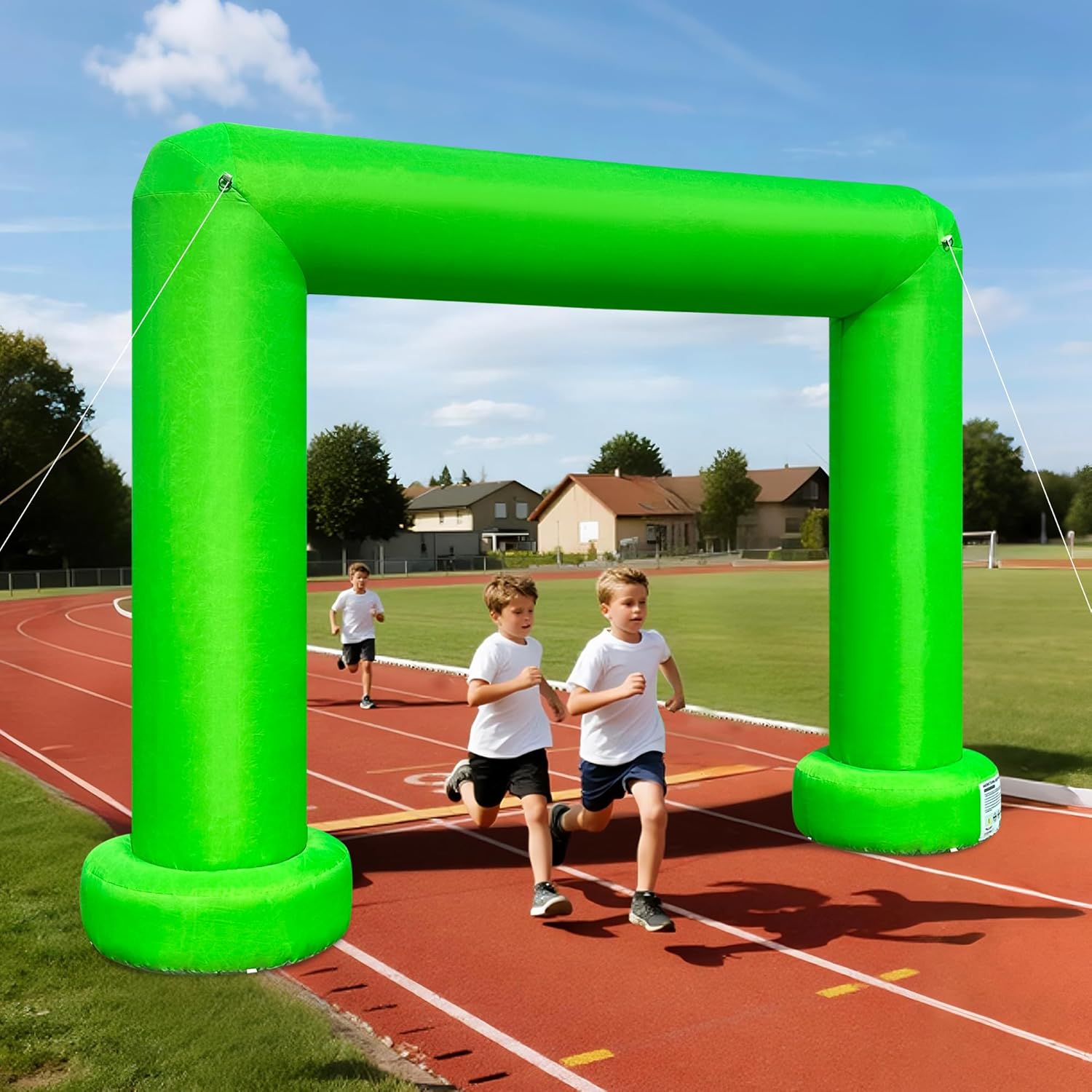 10Ft Square Inflatable Arch with Built-in Blower, Blow Up Start and Finish Archway for Outdoor Sport Party Advertising - Green