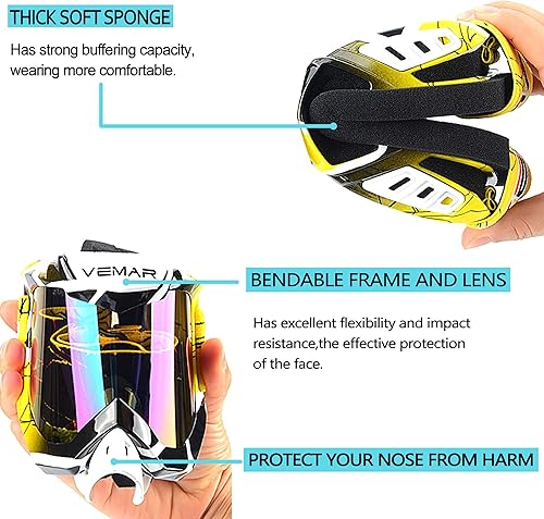 Miniatura 4 de Lentes de motocross polarizadas para motocicleta, para carreras de cuatrimoto (ATV), de bicicleta en tierra, de todoterreno y carrera táctica de