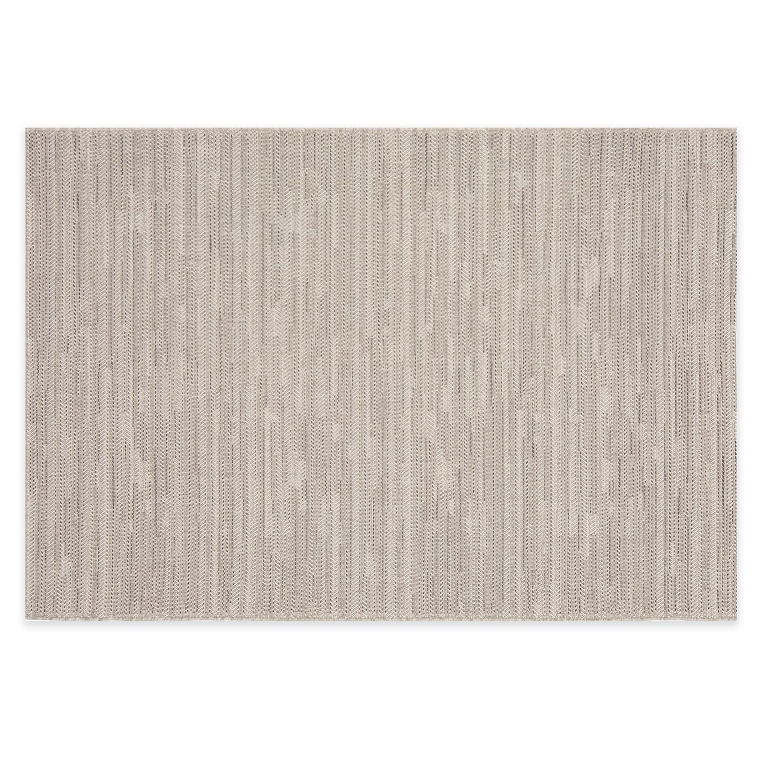 DomDeco In- & Outdoor Teppich UMAR mit Flachgewebe - wetterfest & robust für Garten/Terrasse/Balkon oder Innenräume, aus Kunstfaser, Grau in 160x230cm