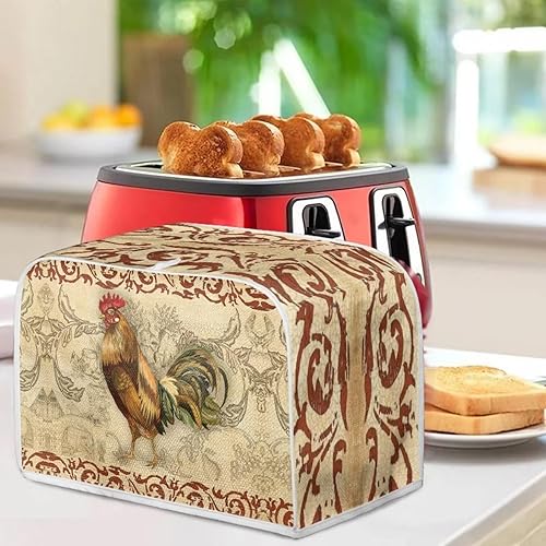 Miniatura 3 de Psesaysky Fundas para tostadora de gallo, horno para hacer pan, accesorios de cocina, a prueba de polvo, fundas de huellas dactilares, de poliéster,