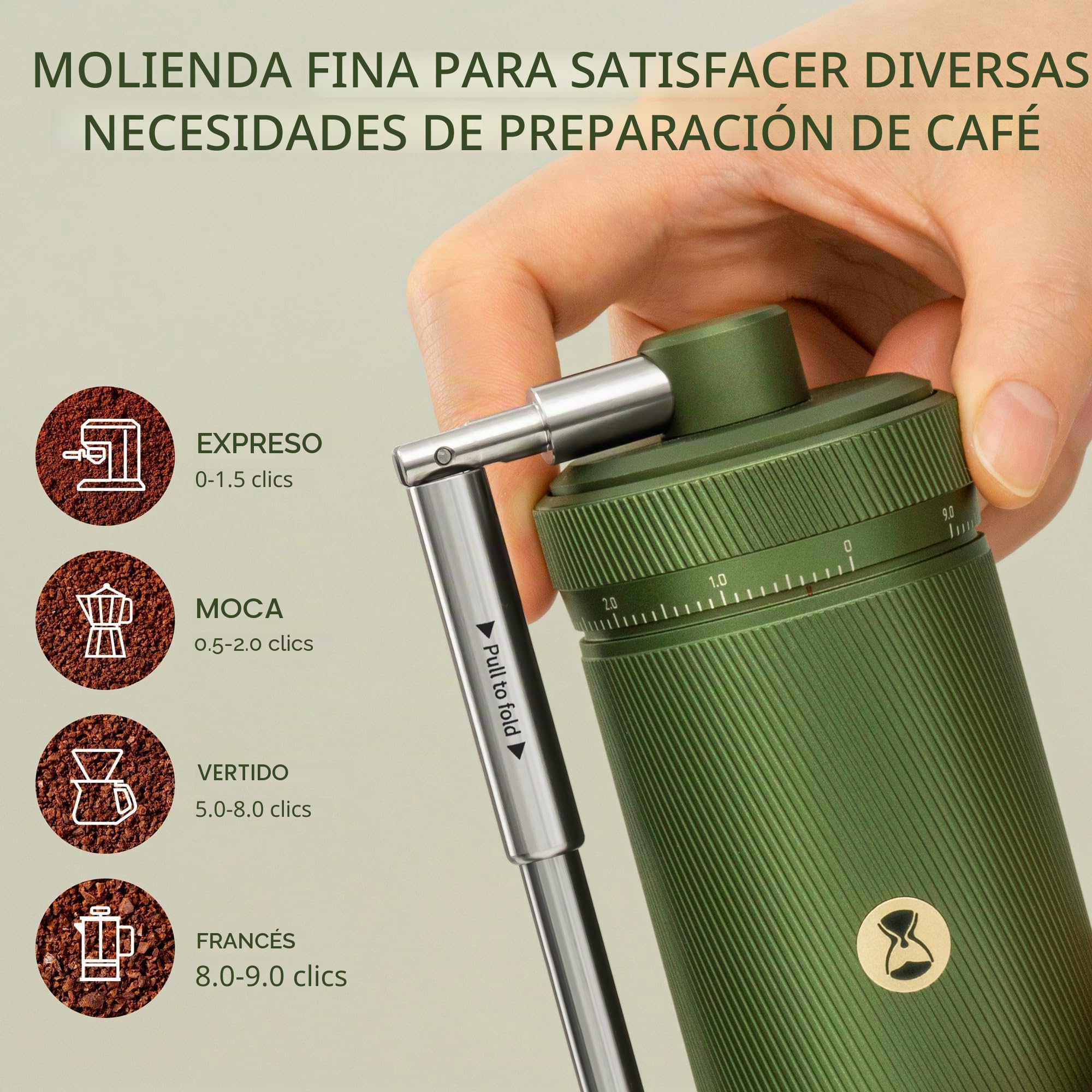 TIMEMORE Chestnut S3 - Molinillo de café manual con capacidad de 30 g, molinillo de café de mano para el hogar, escala de ajuste externo de alta precisión para viajes/campamentos, molinillo de café