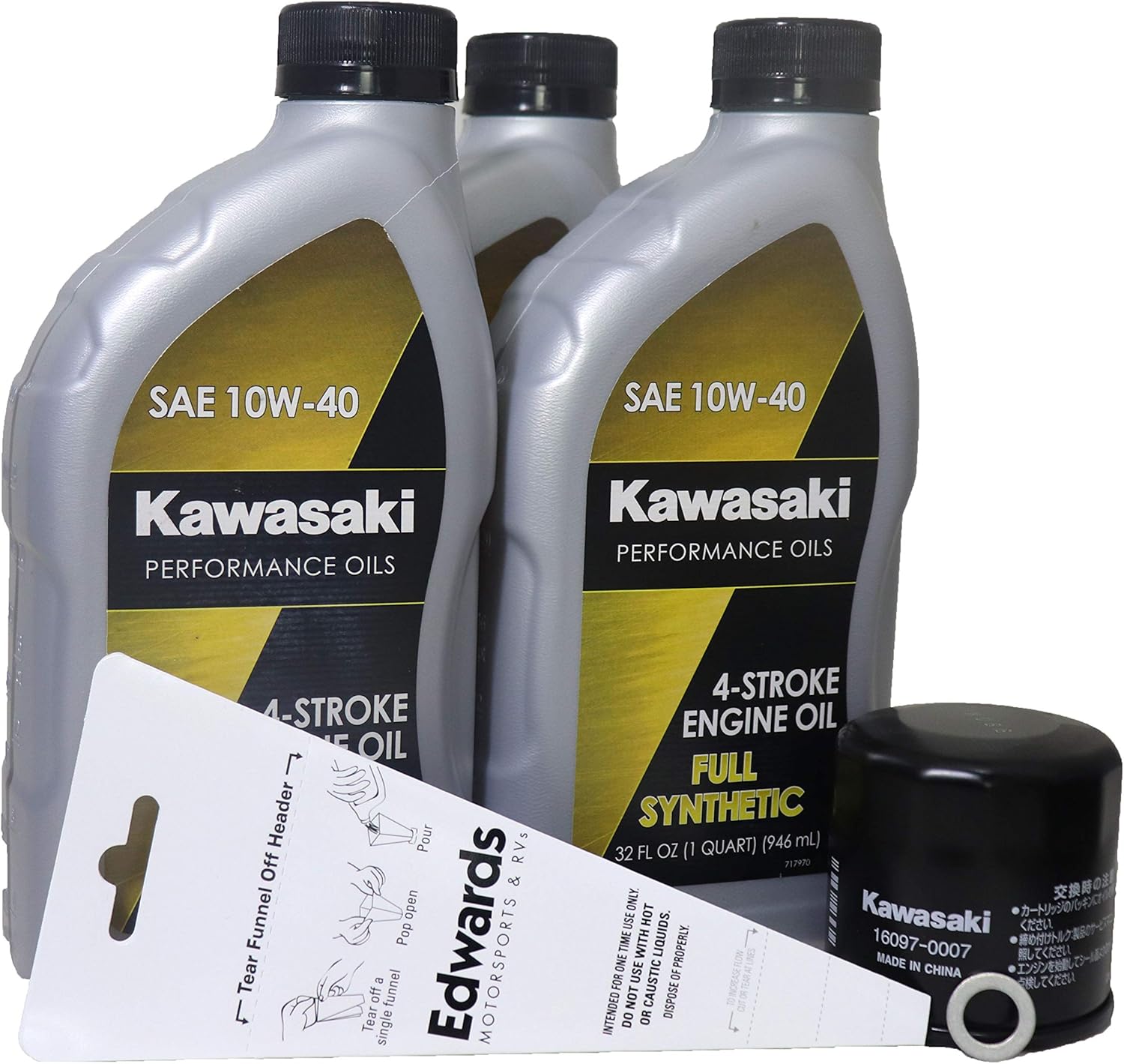 Amazon 2011 Kawsaki Brute Force 750 4 x 4i Full Synthetic Oil変更キット