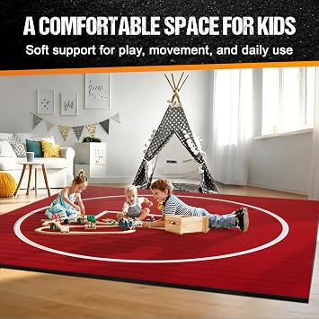 Wrestling Mat for Home, 10' x 10' / 8' x 8'/ 5' x 10' Grappling Mat for BJJ, MMA, Jiu Jitsu, Judo, Gym, Roll-Up Wrestling Practice Mat for Kids & Adults,Easy to Clean Indoor/Outdoor