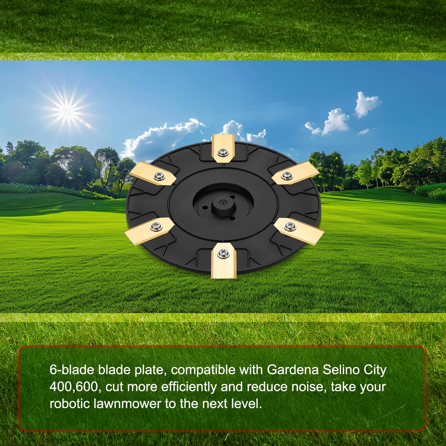 【Cięcie Bardziej Wydajne】 Tarcze z Ostrzami + 6 szt. Ostrza kompatybilne z Gardena Sileno City 400 600 / McCulloch ROB S400 S500 S600 S800, Tarcza Ostrza do Robota Koszącego