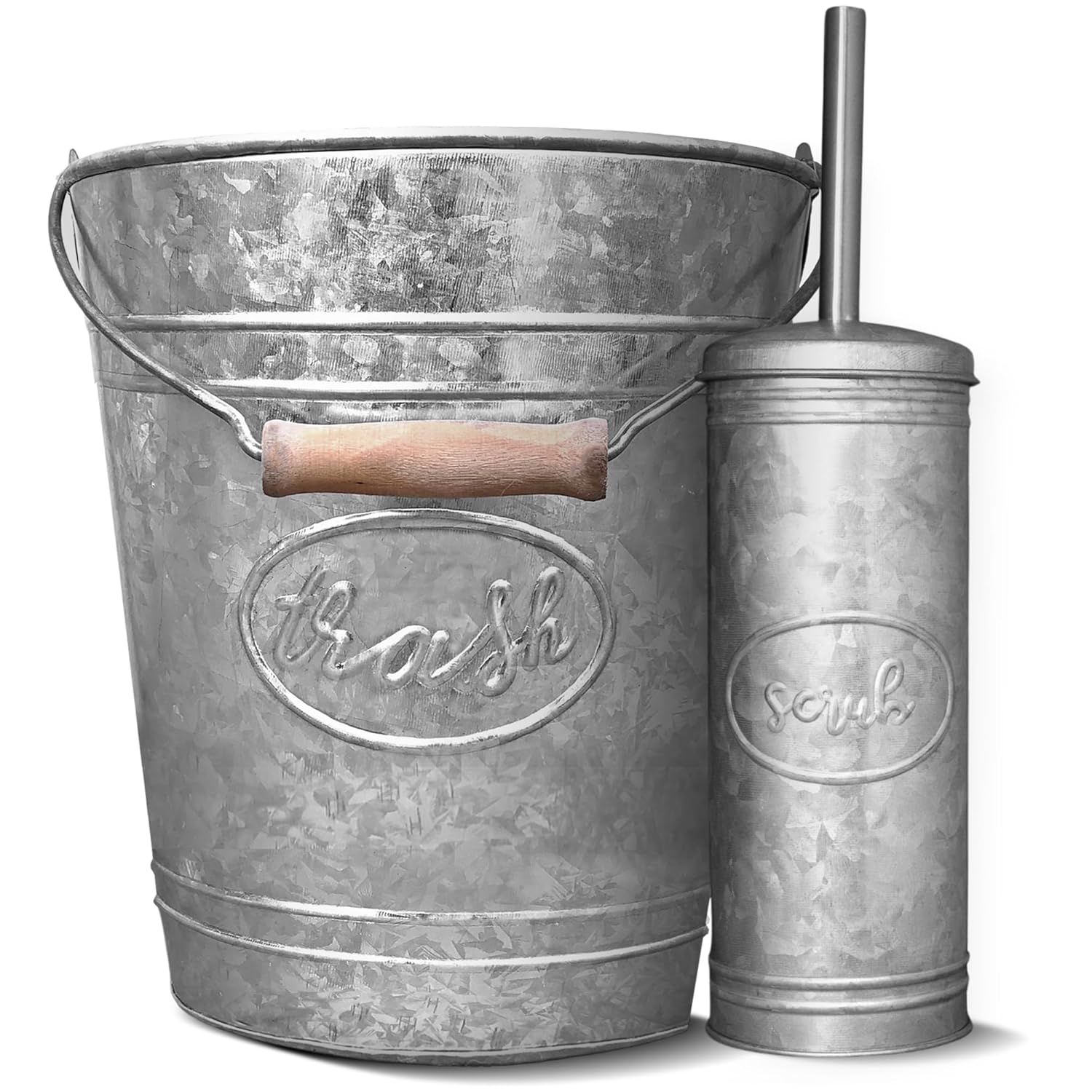 Amazon.com: Autumn Alley Farmhouse Bathroom Trash Can and Toilet Brush ...