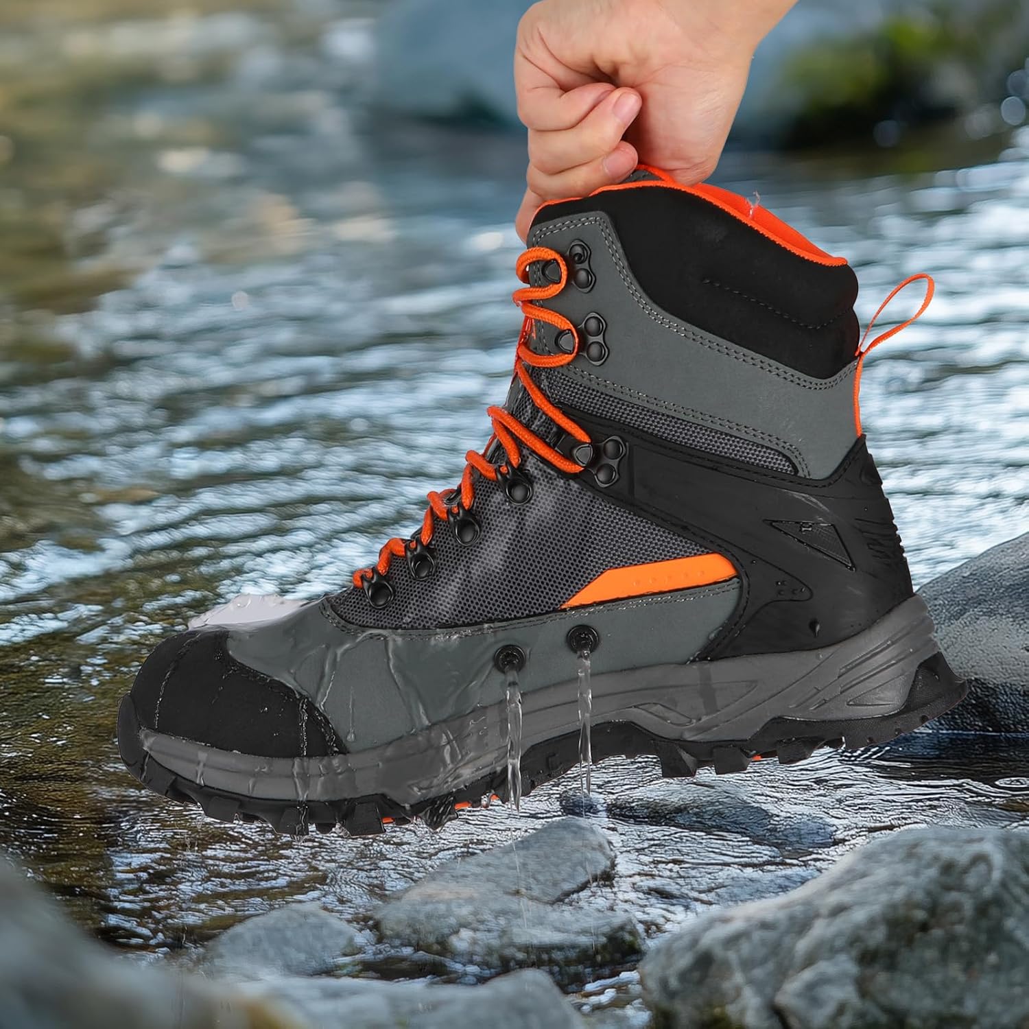 8 Fans Wading Boots with Terrain Grip Outsole, Lightweight Wading Shoes,Fishing Boot - Image 2