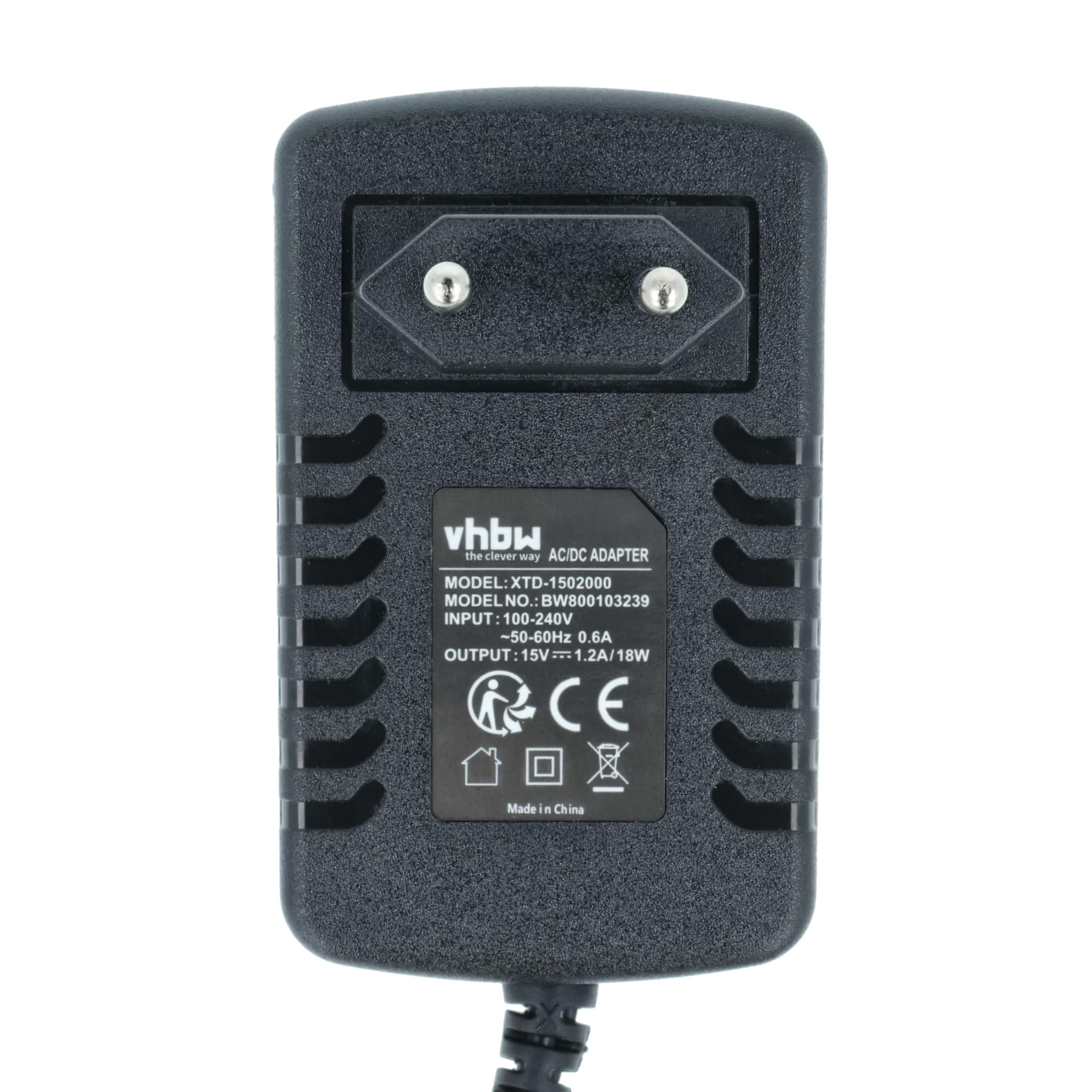 vhbw Caricabatterie Compatibile con ASUS EEE Pad Transformer TF101, TF201, TF700, TF700T, TF300, Slider SL101, Prime TF201, TF101G, TF300T, TF300TG