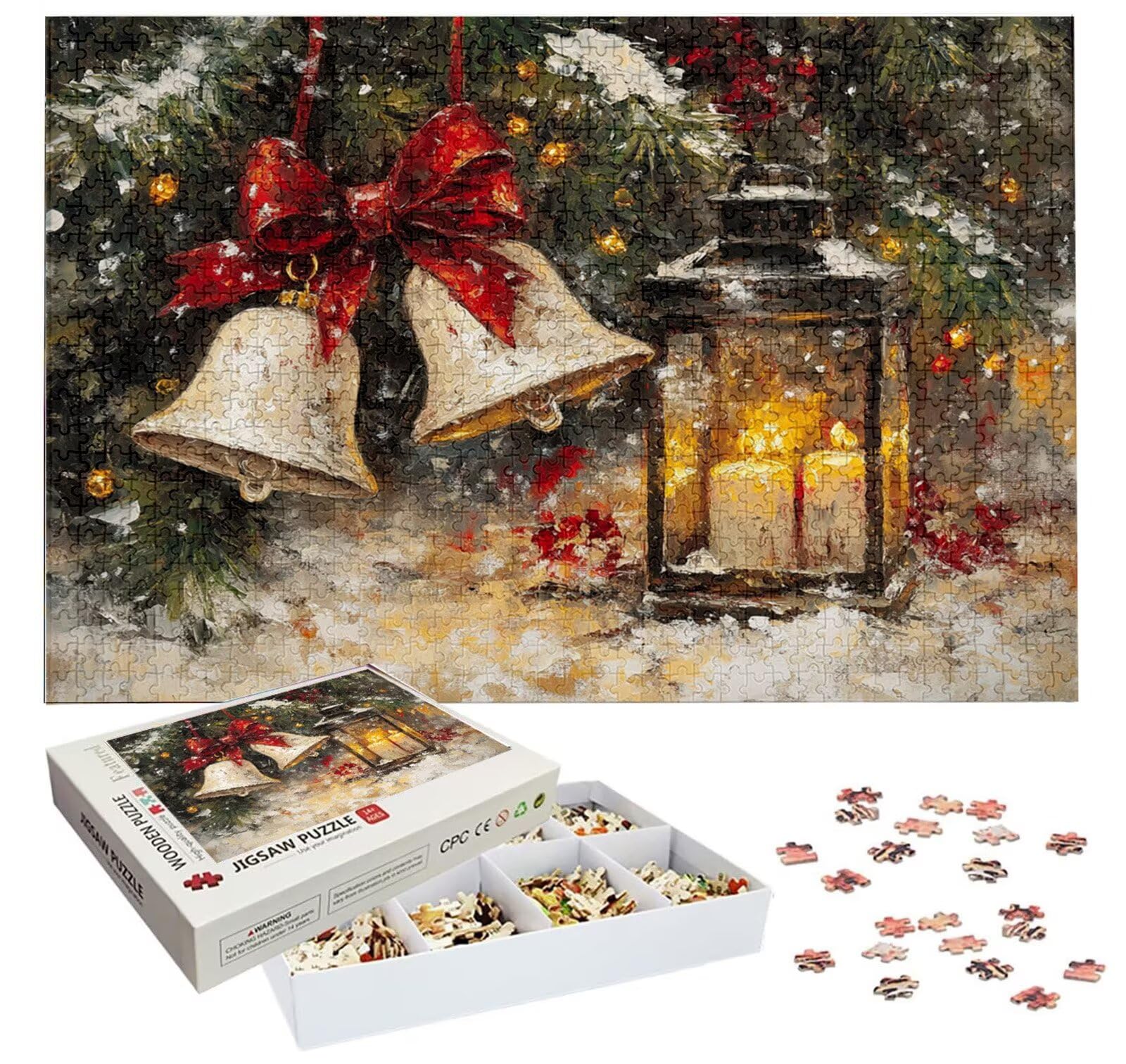 Puzzle Noël 3000 Pièces Adultes, Puzzle 3000 Pièces pour Adultes et Enfants à Partir de 14 Ans, Paysage Puzzles Bois de Qualité Supérieure avec Une Boîte d'emballage Exquise, Cadeau Femme/Homme H-3725