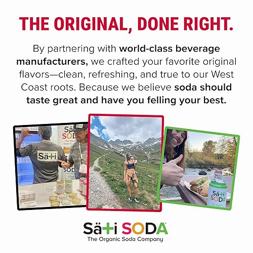 Vista 8 de Sati Soda Berry – Soda energética natural con yerba mate y guayusa – Baja en azúcar (0.32 oz), bebida gaseosa orgánica y limpia con cafeína – Baja