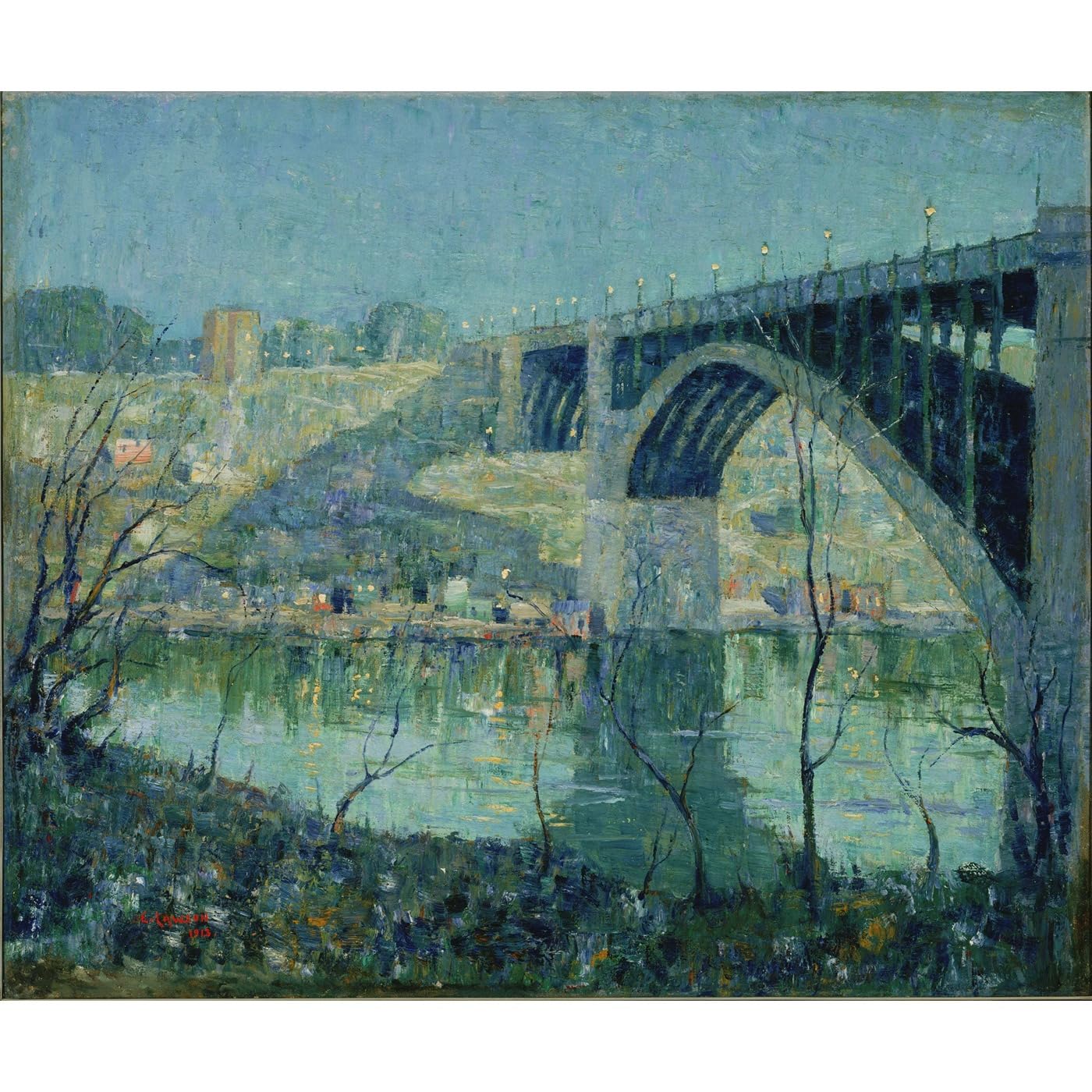 Impression toile Ernest Lawson Spring Night tableau HD 76x101 cm