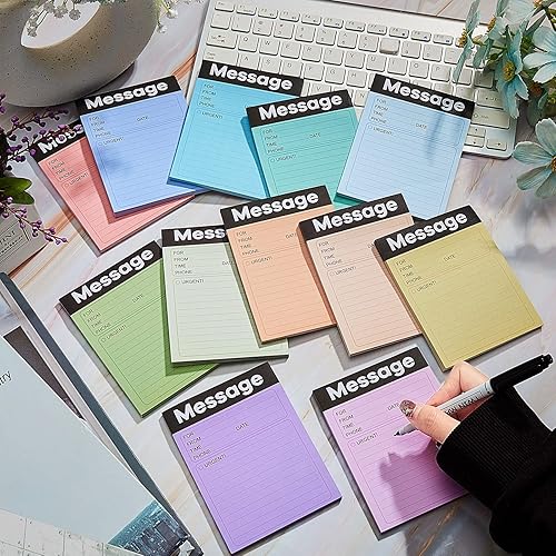 Miniatura 2 de Bloc de mensajes para teléfono, notas adhesivas de mensajes telefónicos de 3.5 x 4.7 pulgadas, libro autoadhesivo para suministros escolares de