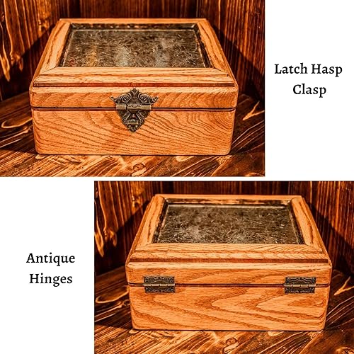 Miniatura 6 de Juego de 2 piezas de bisagra antigua y 1 cerradura de candado de estilo retro con 12 tornillos