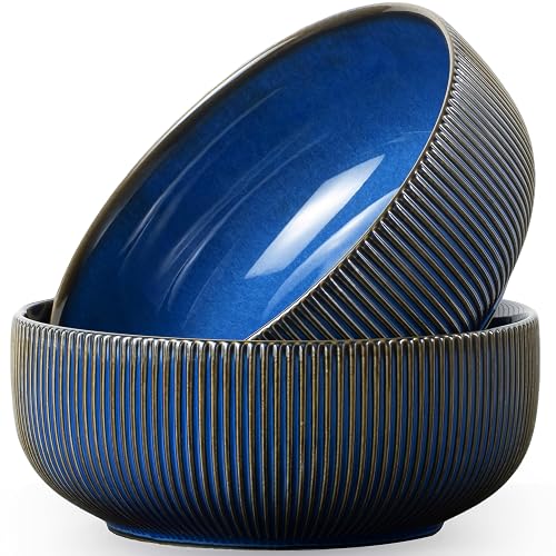 getstar Large Serving Bowls Ceramic Salad Bowl Set of 2, 8 Inch & 60 fl oz