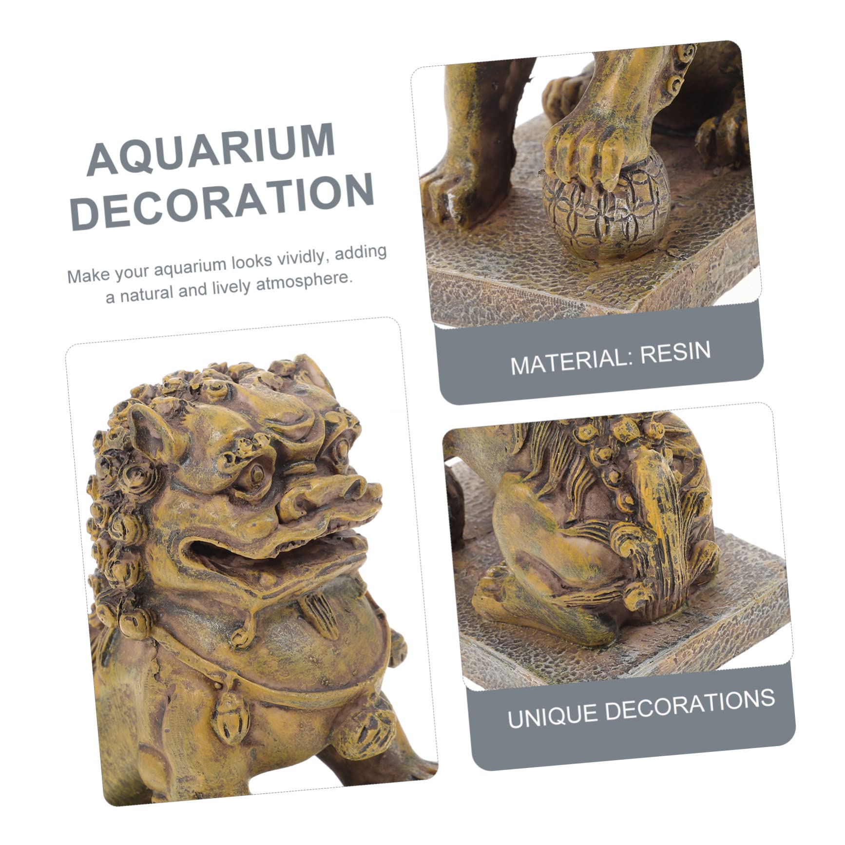 SUPVOX 3 Pezzi Simulazione Acquario Roccia Pietra Statua Ornamento Acquari Acquario Animale Statua Statua Decorazioni Acquario Extra Large Acquario Paesaggio Ornamento Resina