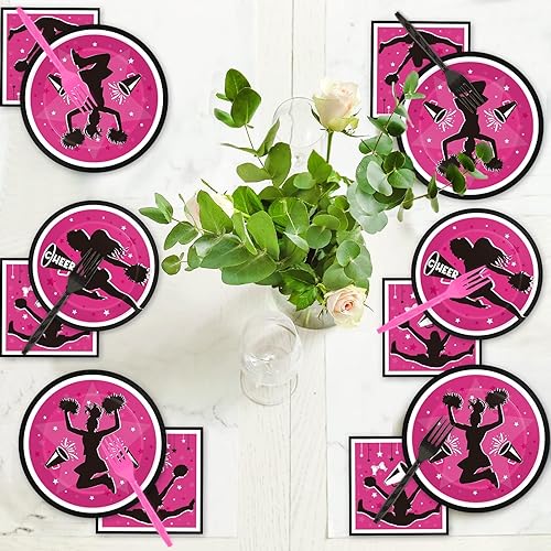 Miniatura 363 de 96 piezas de suministros de fiesta de cumpleaños florales de cumpleaños, platos de papel, servilletas, flores de oro rosa, decoraciones de fiesta