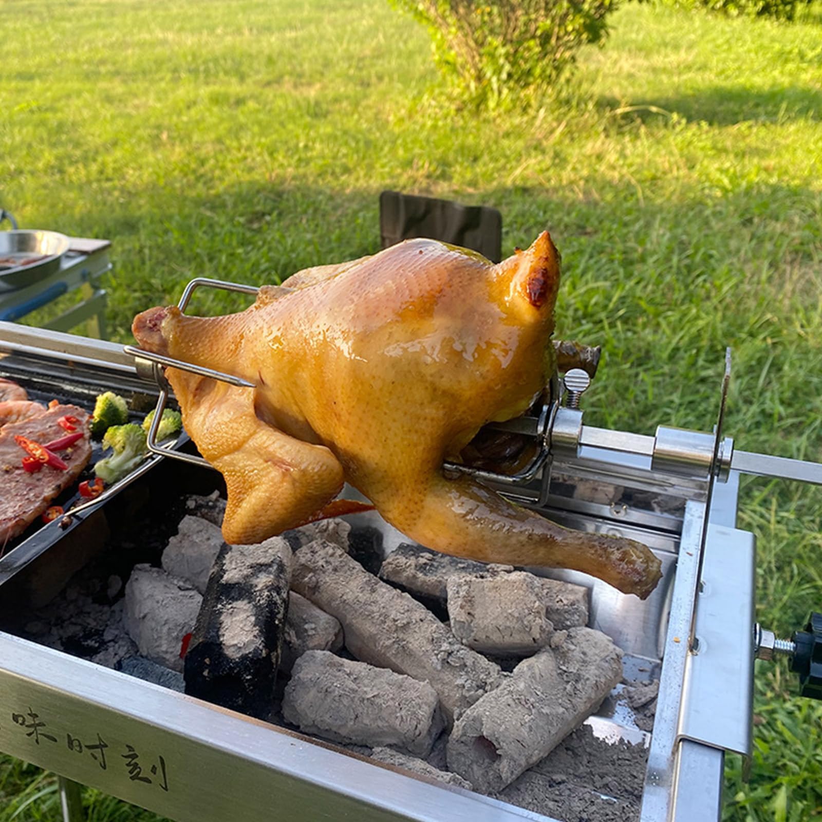Juego de 4 tenedores de acero inoxidable para asar carne, adecuados para barbacoas domésticas, picnics y banquetes de hotel, pinchos de carne