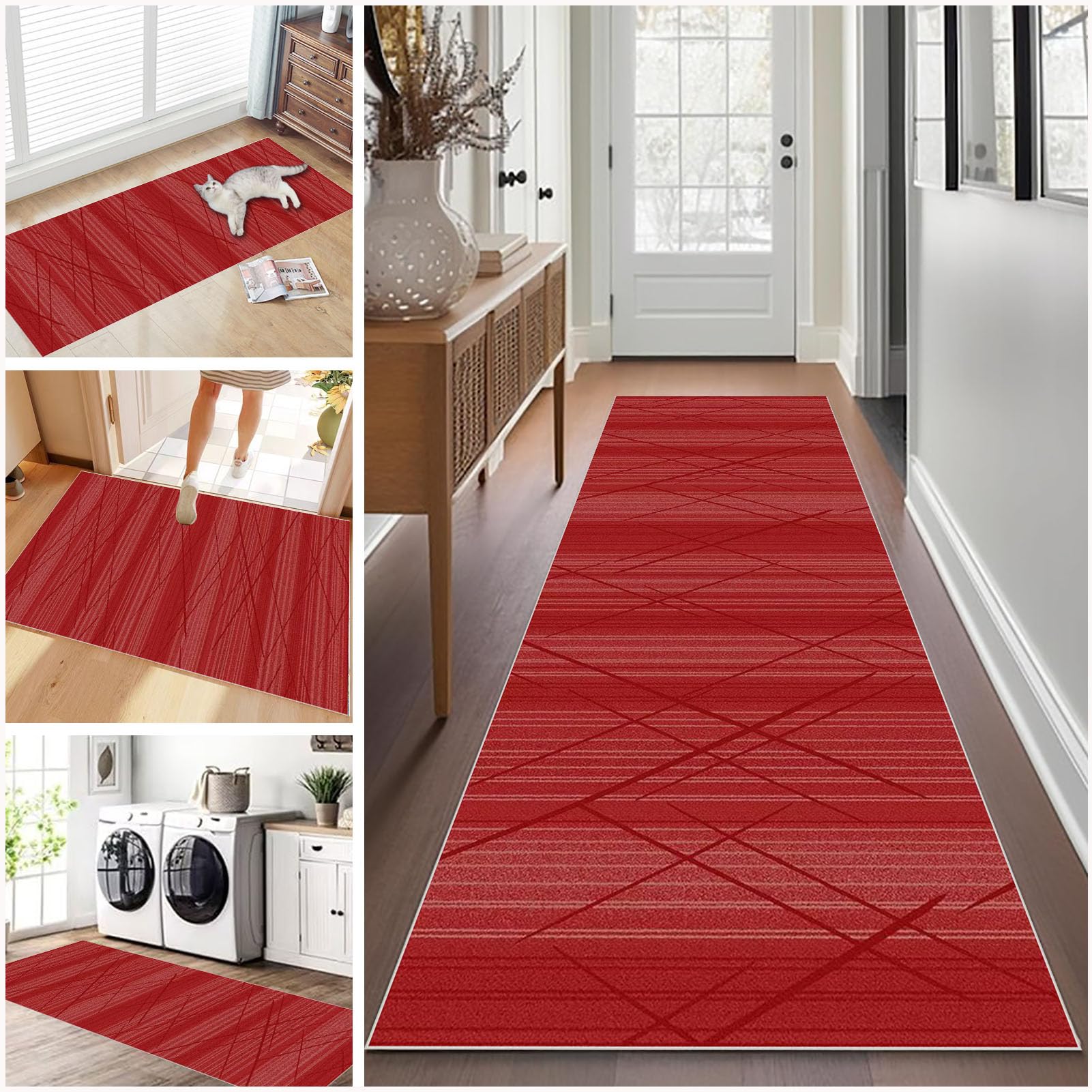 Tapis de couloir antidérapant extra long pour éviter les chutes sur sol glissant