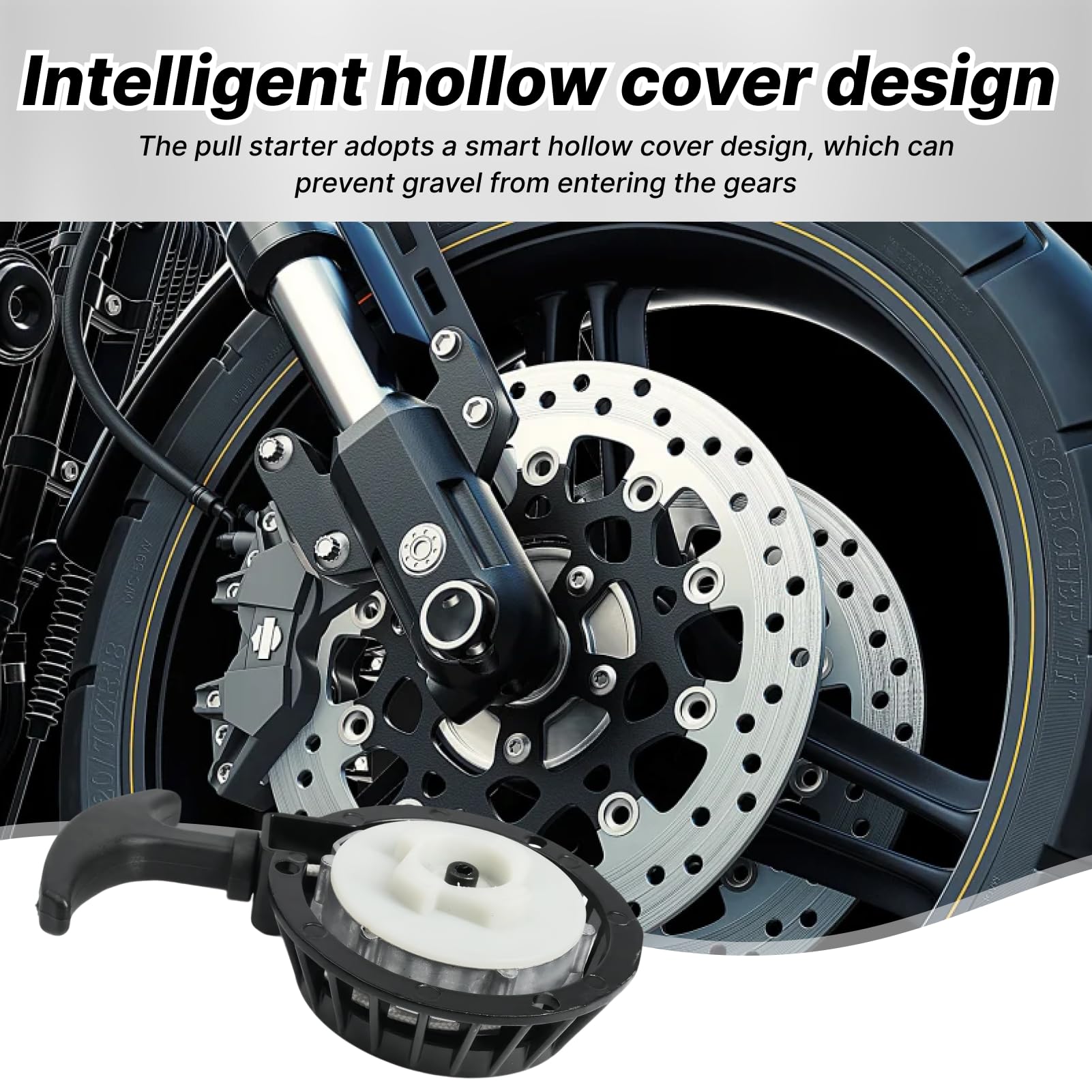 Arrancador De Cuerda 49cc 47cc Arranque FáCil, Arrancador Minimoto 40/44-6 2 Tiempos Para Pocket Bike Quad Atv Con Tornillos Negro Easy Start Easy Pull