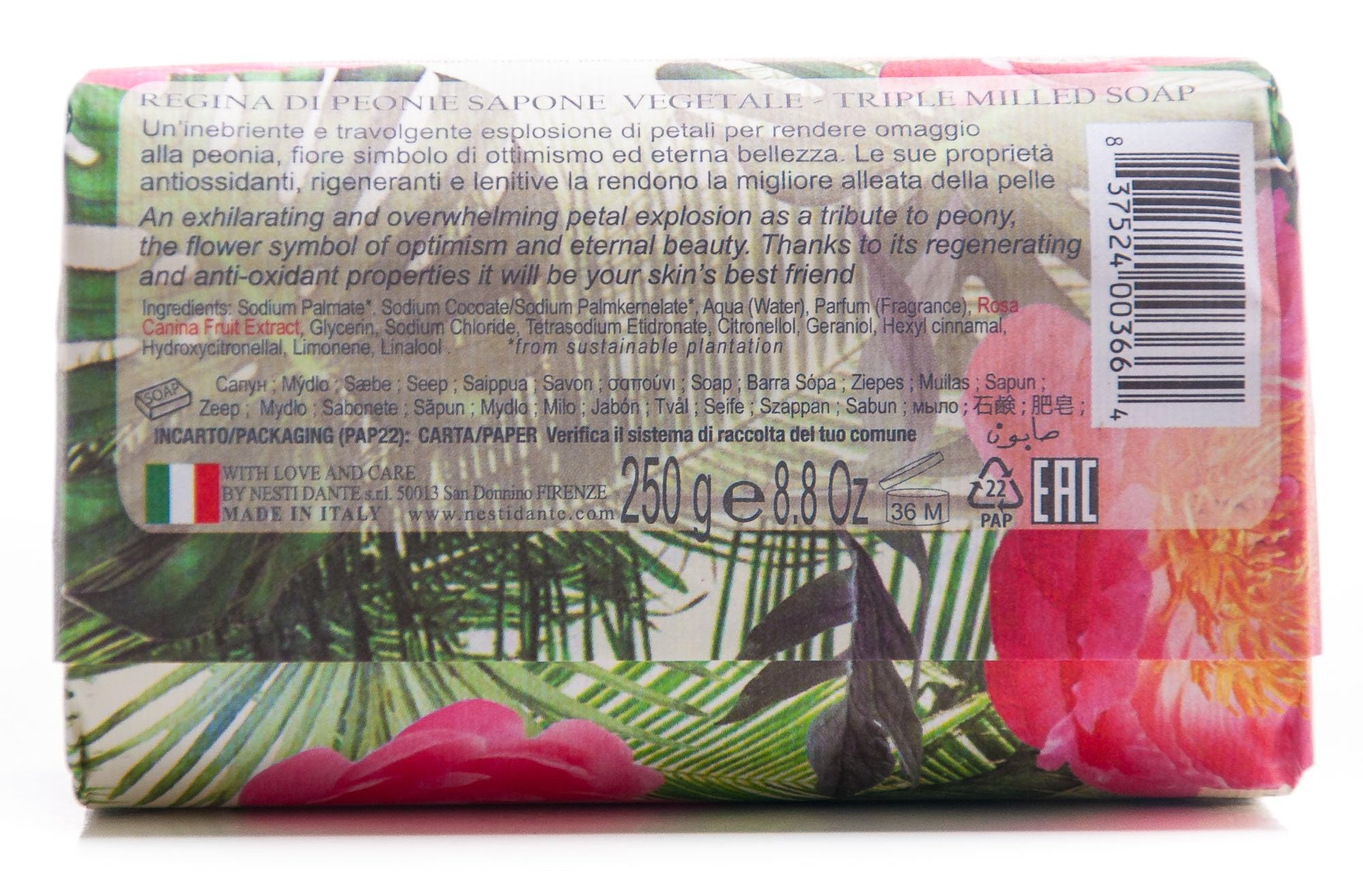 With Love And Care Katı Sabun 250 Gr (Regina Di Peonie)