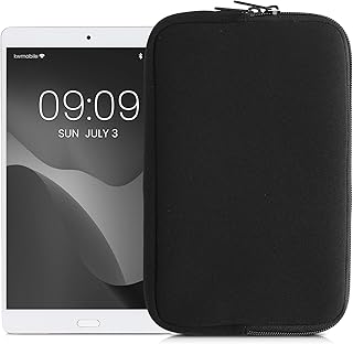 kwmobile Neoprene Pouch Compatible with 8"-8,4" Tablet - Universal Sleeve Case Cover with Zipper for Tablet - Black