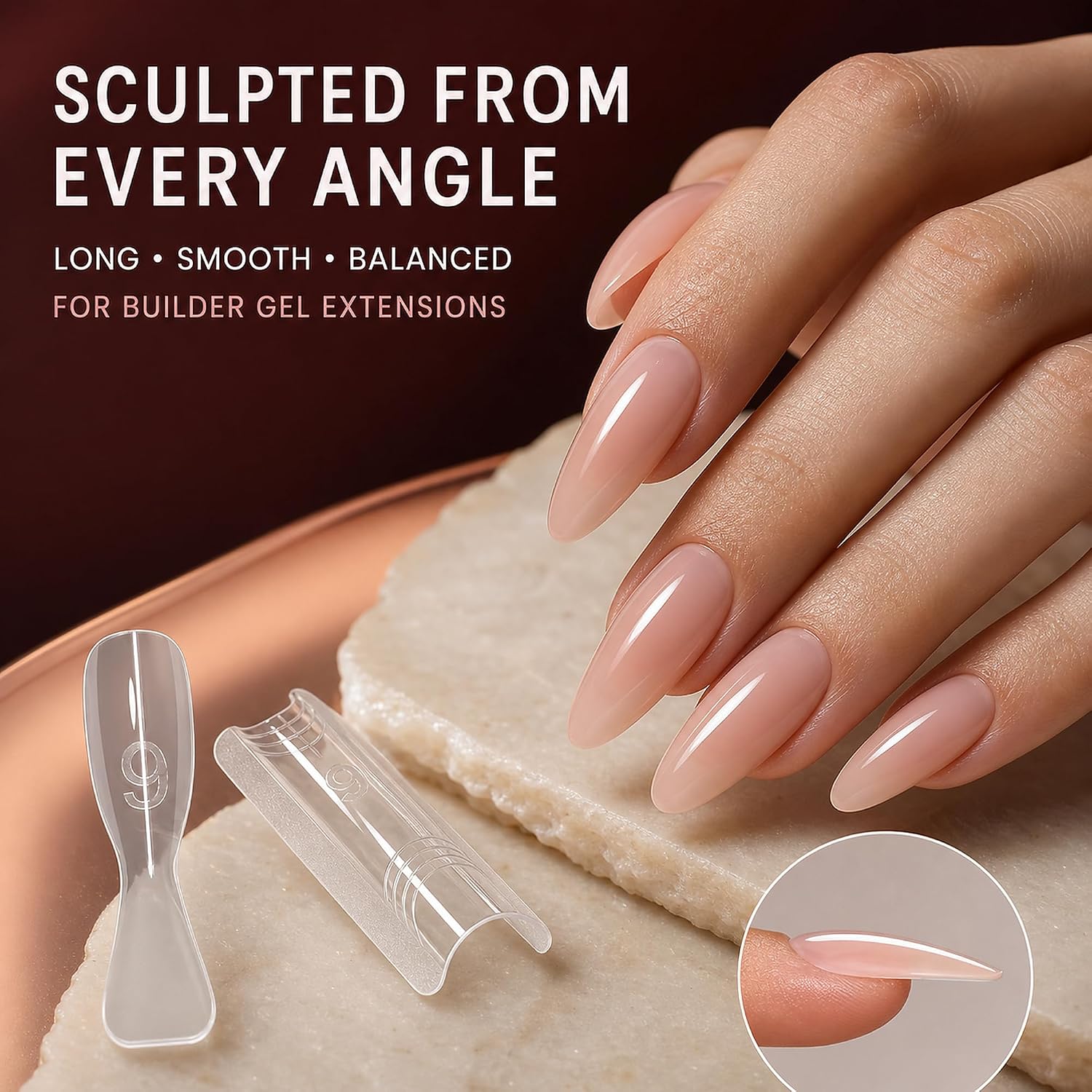 Dual Forms for Builder Gel, 240Pcs Nail Extension Forms, 15 Sizes
