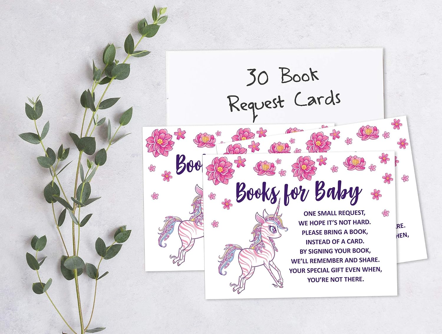 30 Unicorn Jungle Animals Baby Shower Book Request Cards Bring A Book Instead of A Card Baby Shower Invitations Inserts Games