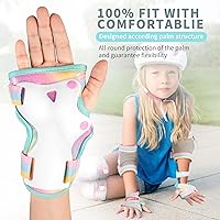 Vista 6 de SULIFEEL Rainbow Unicorn - Patines para niños con equipo de protección, deslumbrante, talla S