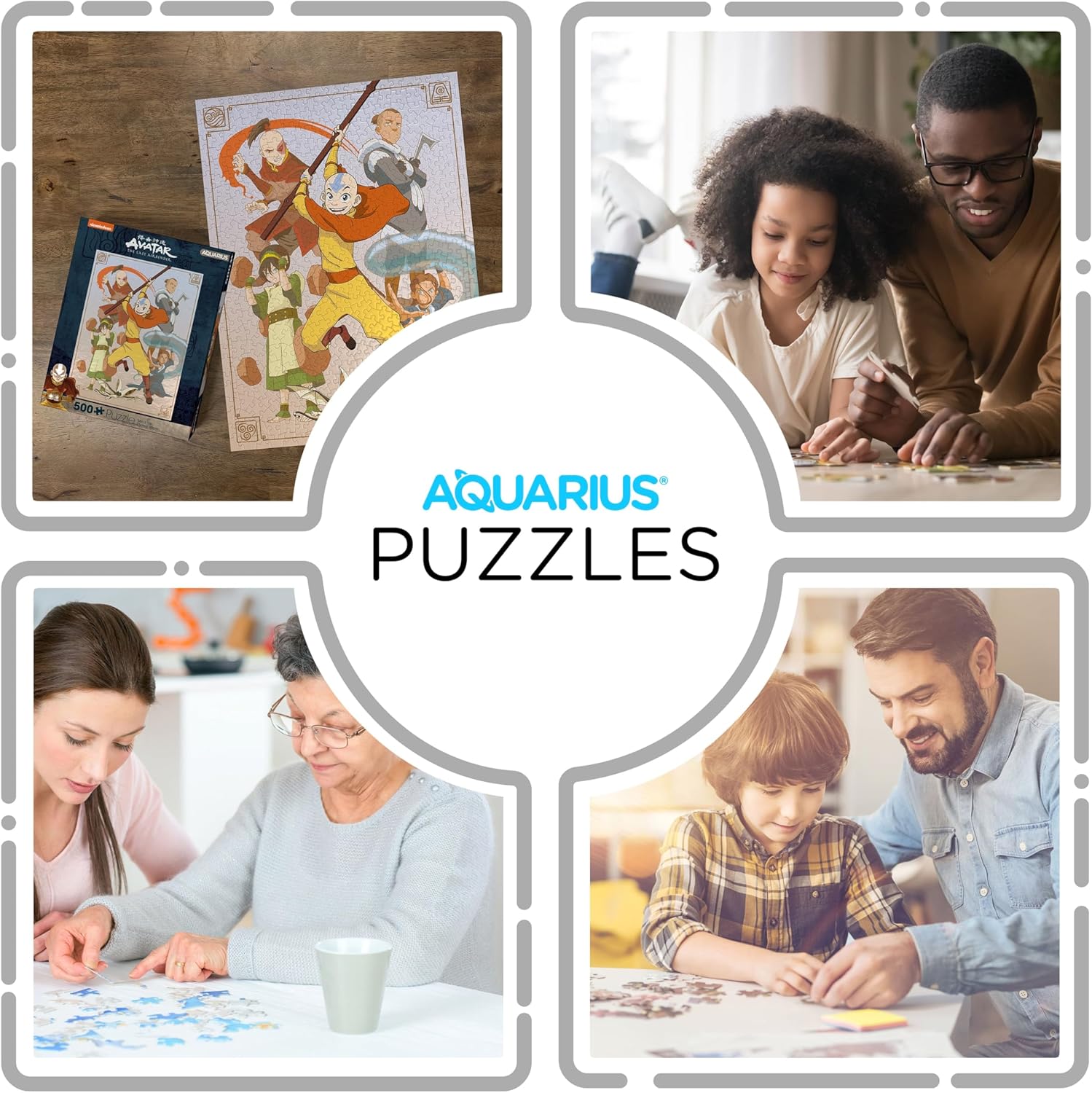 AQUARIUS Avatar Cast (500 Piece Jigsaw Puzzle) - Glare Free - Precision Fit - Officially Licensed Avatar The Last Airbender Merchandise & Collectibles - 14x19 Inches