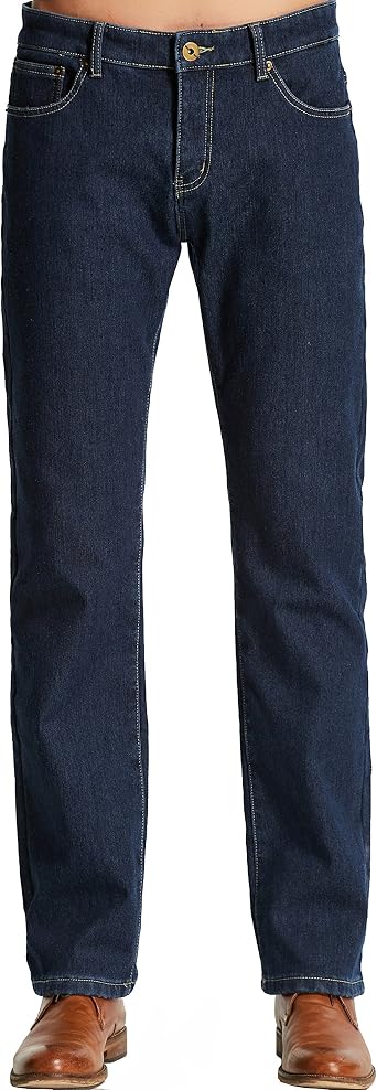 SSLR Straight Fit Vaqueros Básicos Denims de Linning con Forro Polar para  Hombre (W40 x L32, Azul): Amazon.es: Ropa