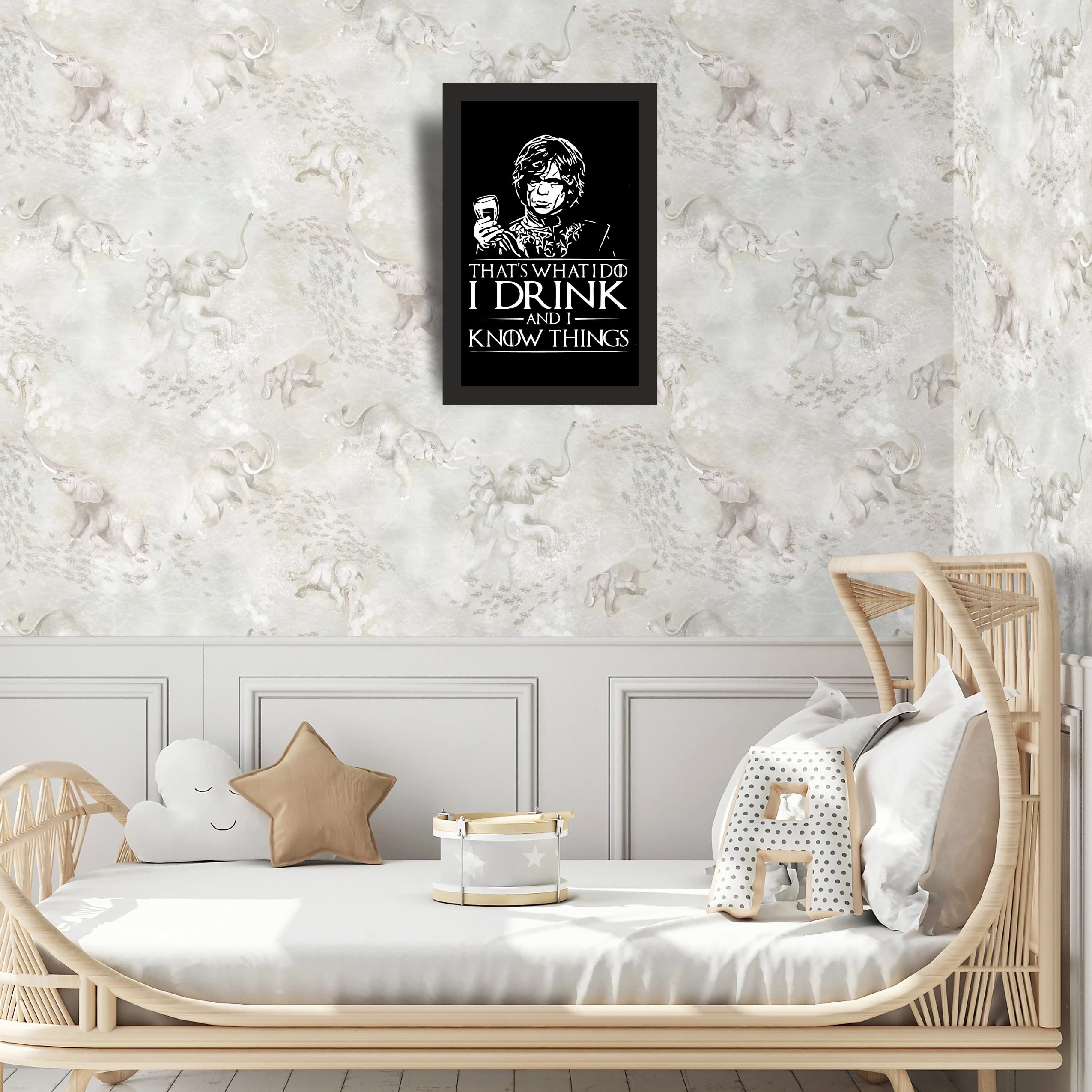Tyrion Goblet Line Art Wall Art Photo Frame A4 Black