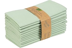 85% Cotton 15% Linen Dinner Cloth Set of 12 Napkins