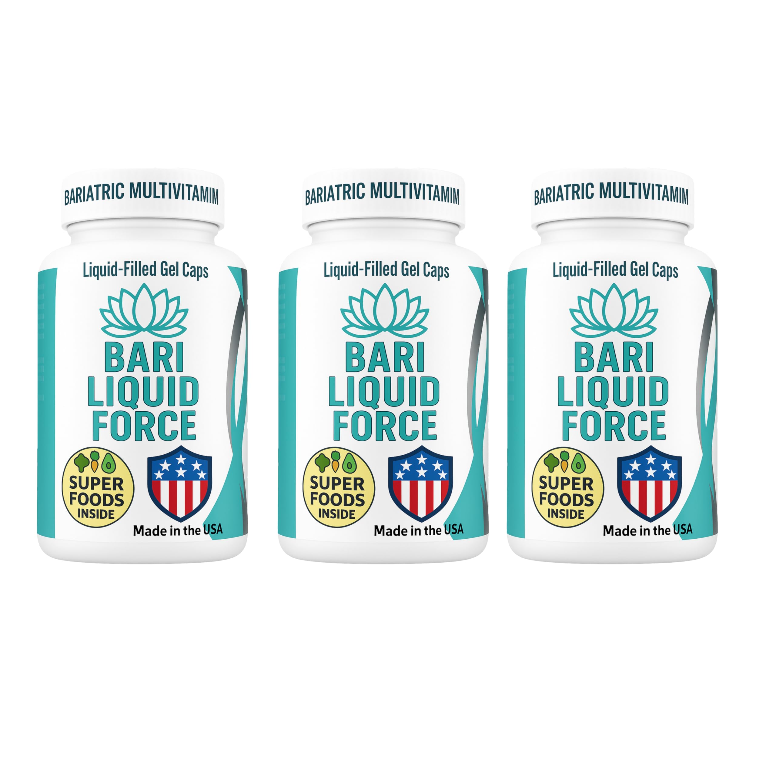 Post Bariatric Multivitamin - 3 Pack of Bariatric Liquid Force Multivitamin