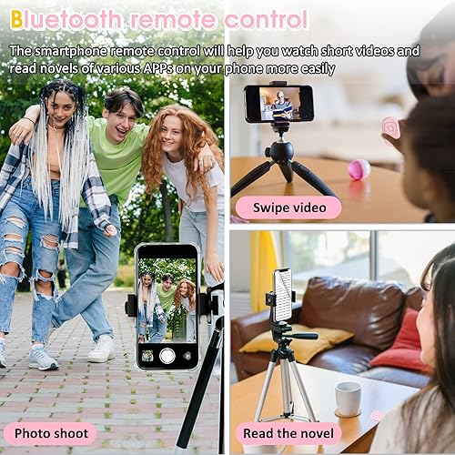 Miniatura 3 de Symcode Actualización TIK Tok Control remoto Bluetooth Kindle App Turner de página, control remoto de grabación de video TIK Tok, aire acondicionado