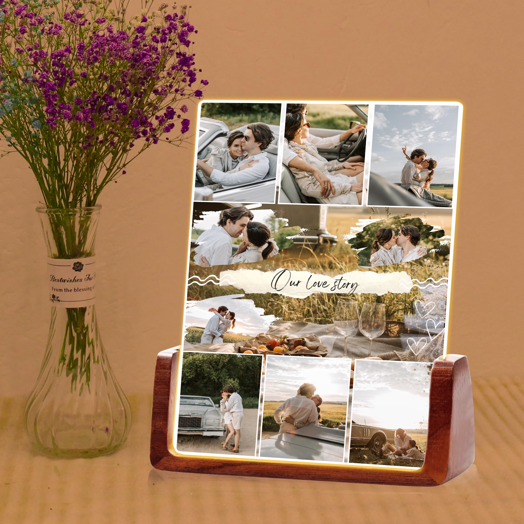 Custom Acrylic Plaque with Photo, Custom Collage Picture Frames