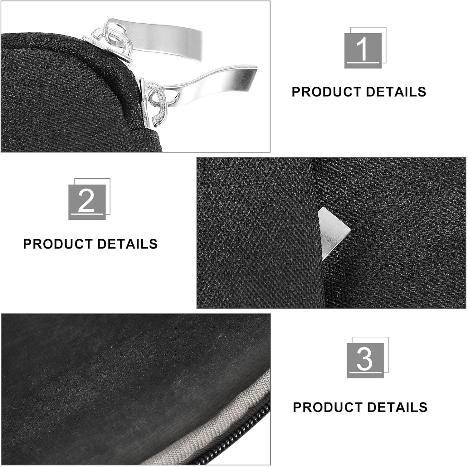Zerodeko 11-inch Laptop Sleeve Bag and Tablet Pouch for Women and Men, Black Oxford Cloth Handheld Laptop Case with Protective Padding for Business and Travel image 3