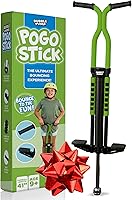 Vista 1 de BUBBLE JUMP Pogo Stick para niños de 10 años en adelante, color verde, para niños, niñas, adolescentes y adultos, de 80 a 160 libras, mango de goma