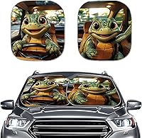 Vista 47 de Mumeson Parasol de dos piezas para parabrisas de automóvil de noche estrellada, parasol para rayos UV y reflector de calor para casi vehículos