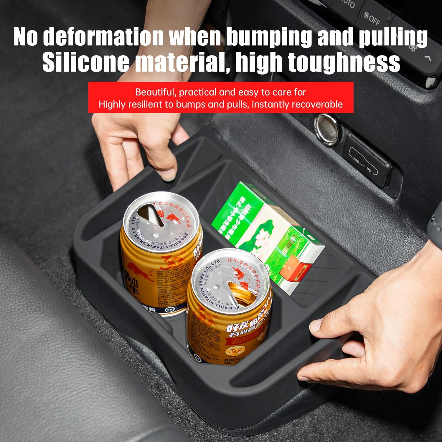 Rear Aisle Storage Box for 2024-2025 2026 Toyota Land Cruiser 250 & 1958 Prado LC250 J250 Silicone Organizer Under Air Vent Organizer Interior Decorative Supplies Tuning Accessories