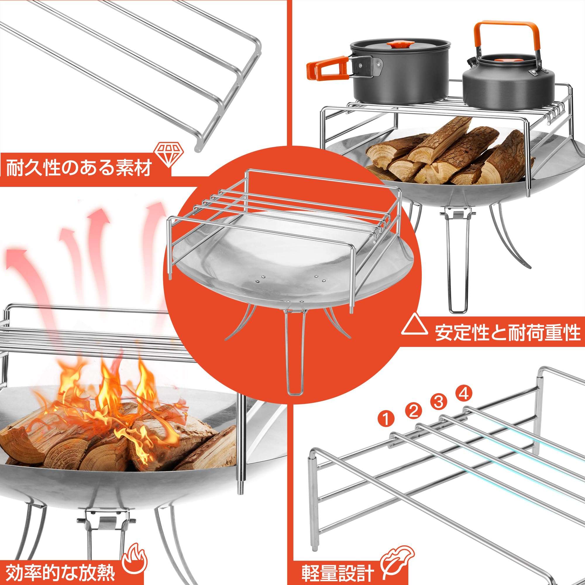 Amazon | 五徳 Coleman（コールマン）焚火台専用 ファイヤーディスク 3
