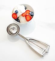 Vista 2 de Jenaluca Cuchara de helado extra grande 13 taza tamaño plato #12 cuchara de acero inoxidable para alimentos, masa de magdalenas y helado