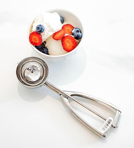 Miniatura 2 de Jenaluca Cuchara de helado extra grande  13 taza tamaño plato #12 cuchara de acero inoxidable para alimentos, masa de magdalenas y helado
