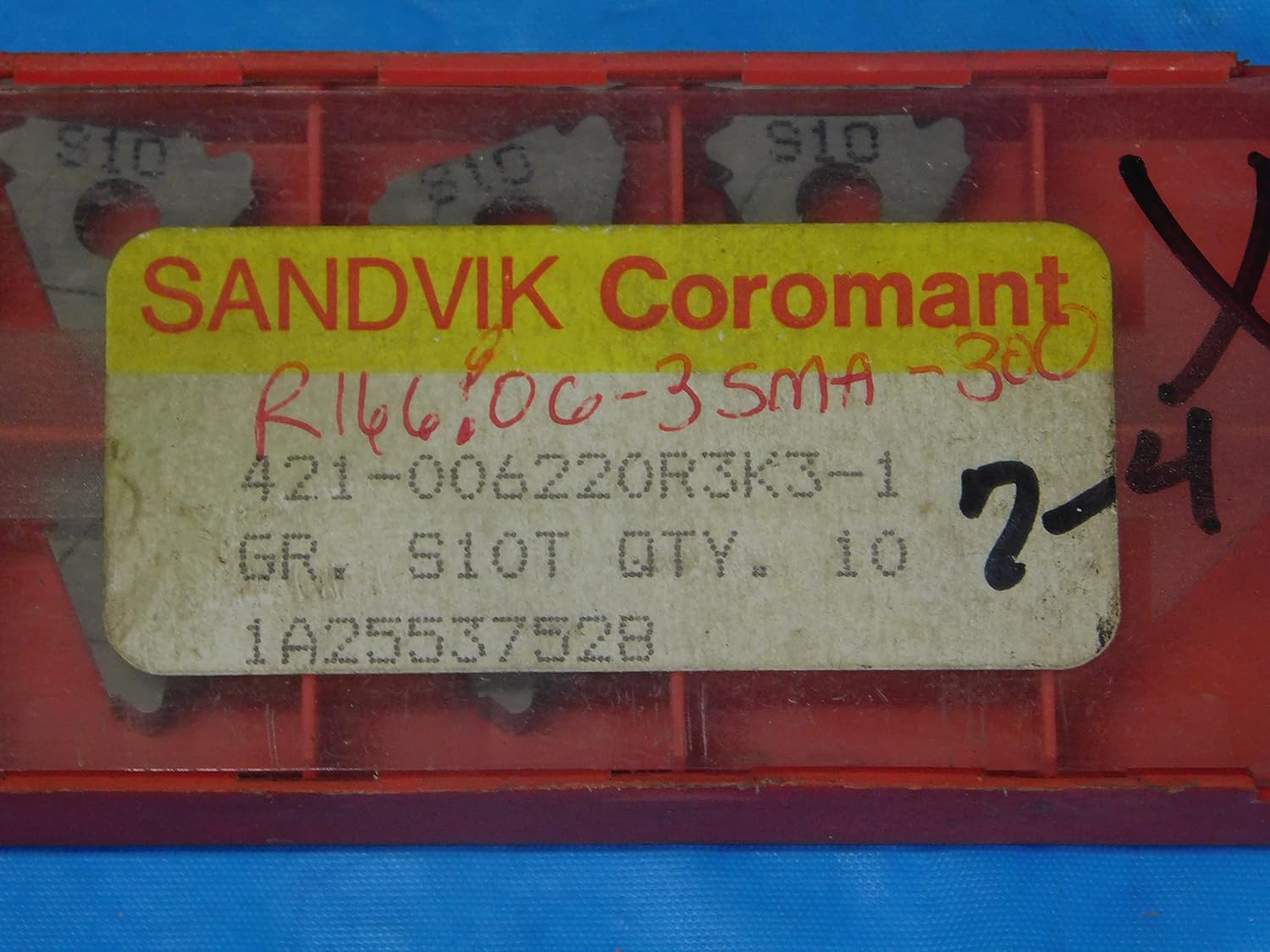 10PCS SANDVIK R166.06-3SMA-300 S10T Carbide Threading Inserts 421-006220R3K3-1 - JP1059AS1