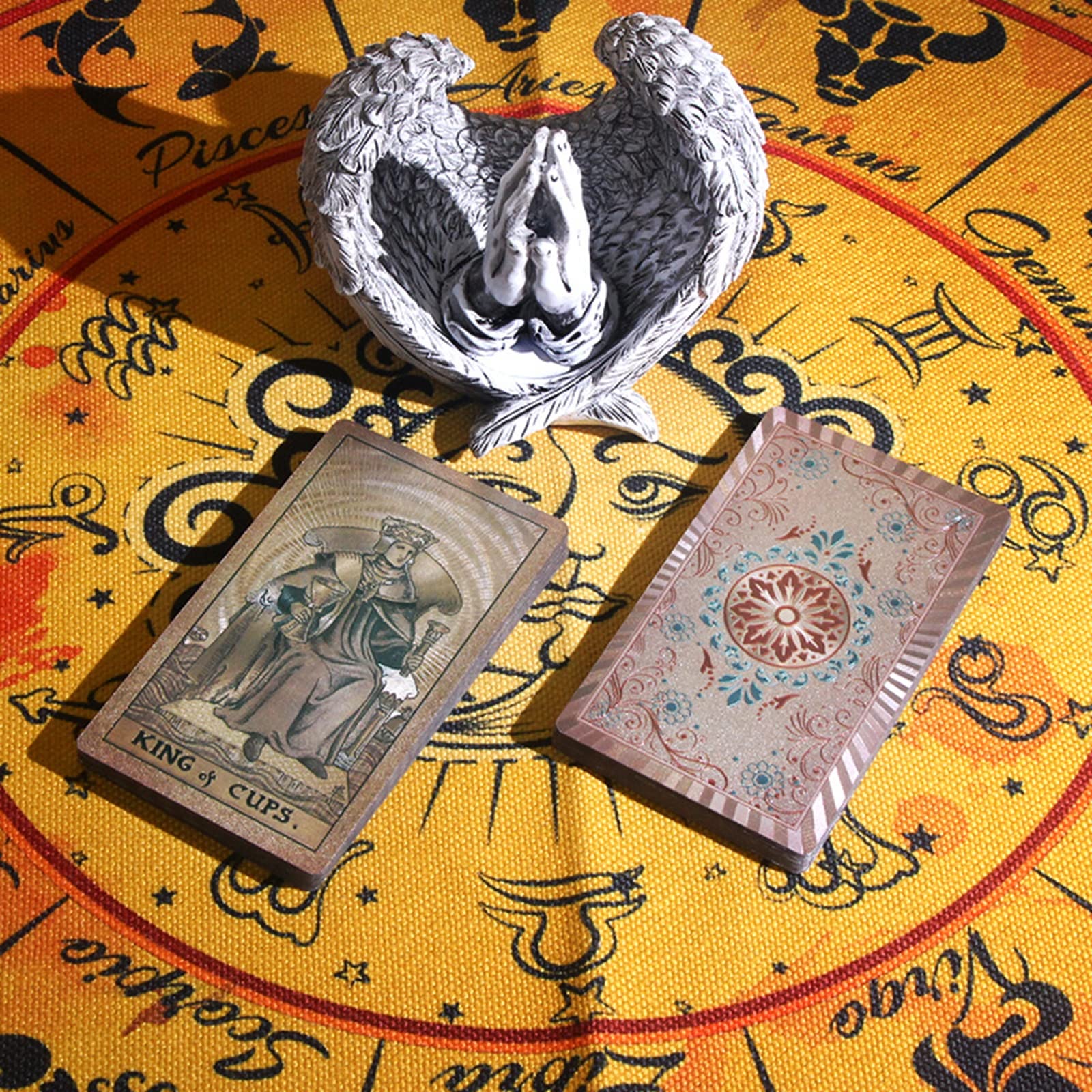 Tarotkarten, Einsteigerset, Tarotkartendeck, Goldfolien-Tarotkarten mit Reiseführer, wasserdichtes PVC-Tarotkartendeck mit exquisiter Box, Wahrsagespiel, Wahrsagewerkzeuge
