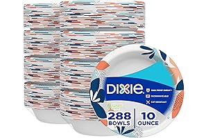 Dixie Small Microwave-Safe Paper Bowls (Pack of 8) | Perfect for Snacks,...