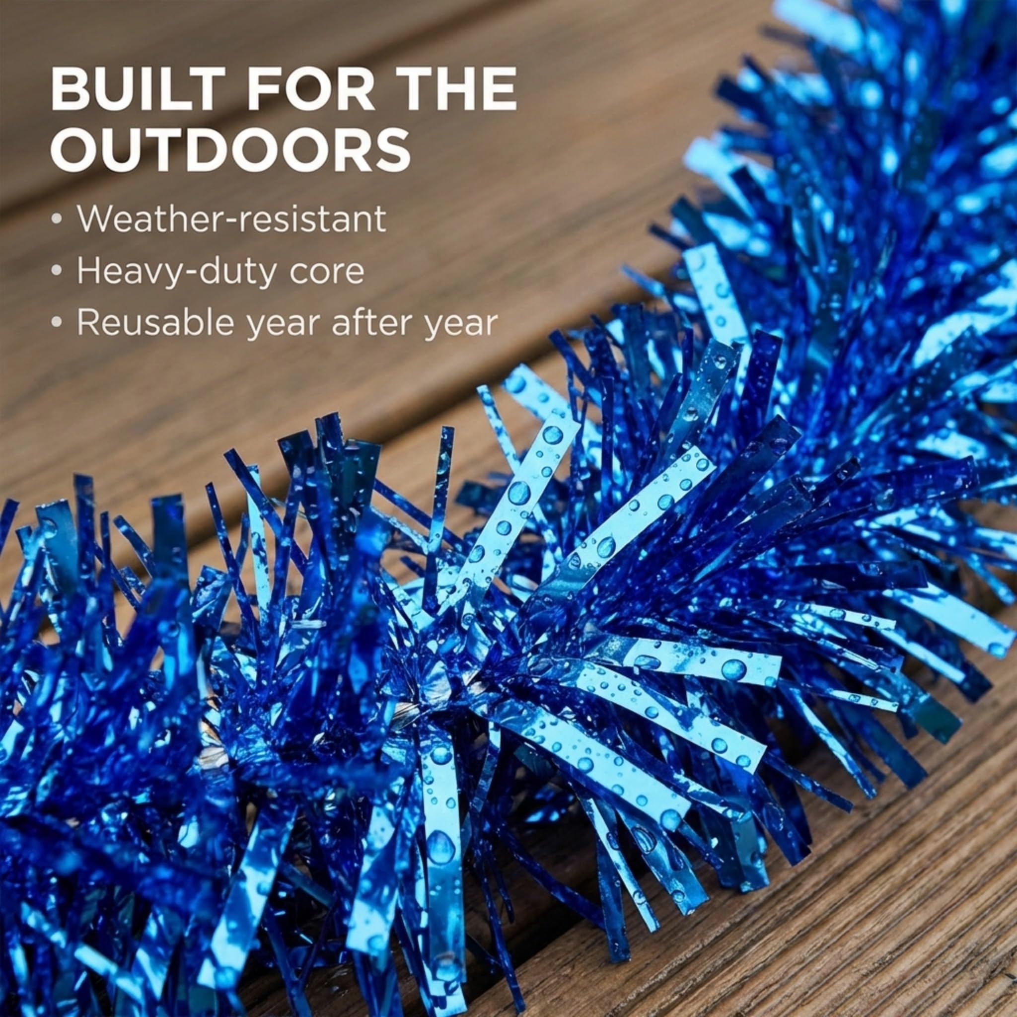 Amazon.com: TCDesignerProducts Blue Metallic Twist Garland, Parade