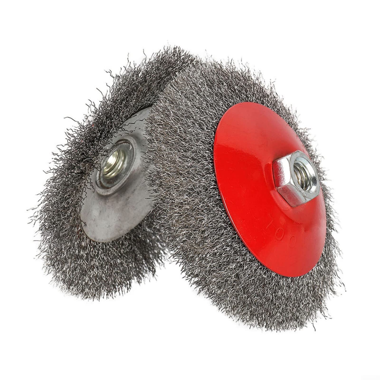 2 cepillos de acero para amoladora angular, 115 mm, para M14