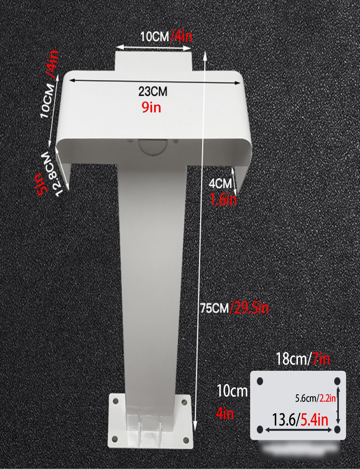 Pedestal de cargador EV de instalación y uso de doble cara, con cubierta de lluvia Base de pedestal de cargador for estación de carga Vehículo de nueva energía, poste de carga de vehículo eléctrico, s