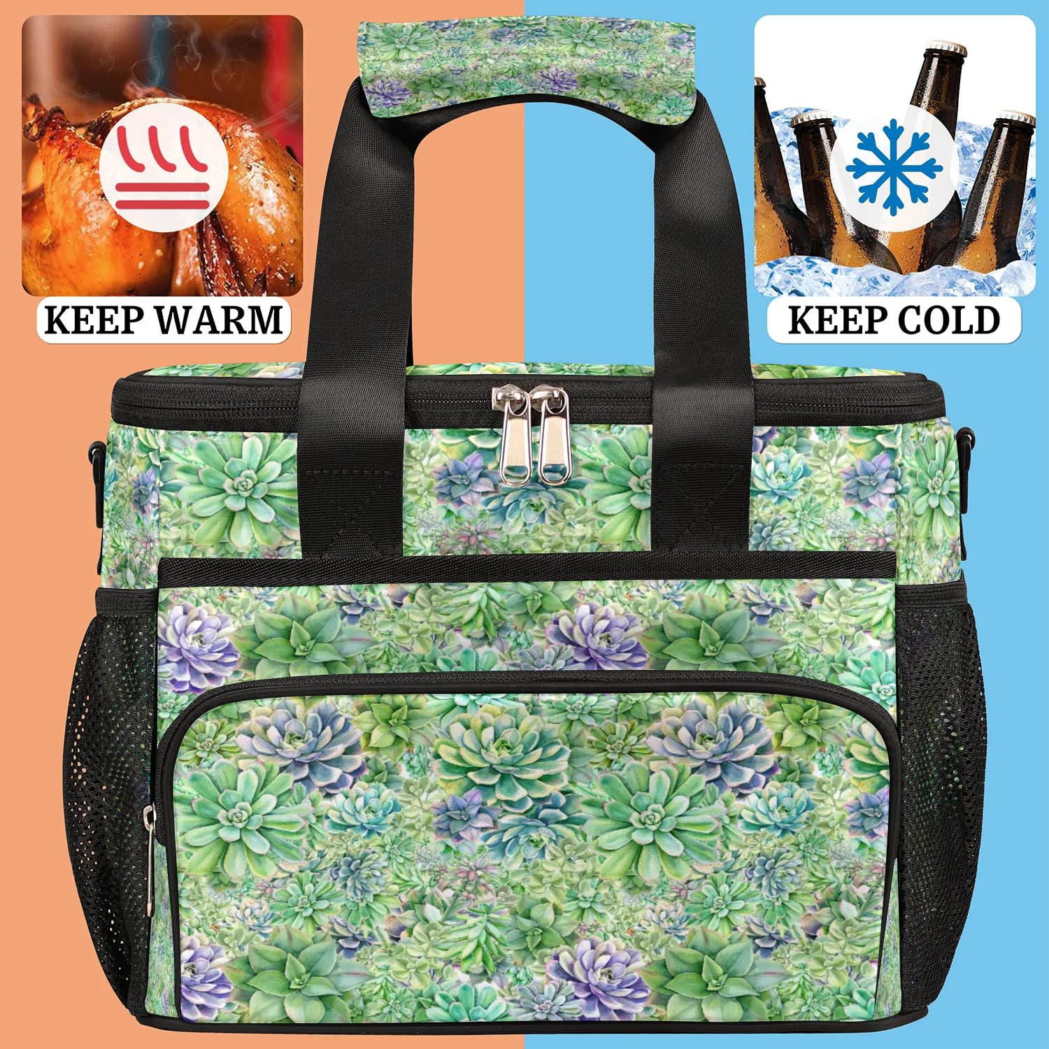 Große Lunchtasche für Erwachsene, Herren, Damen, Kinder, Mädchen, Jungen, isolierte Lunchbox, Kühltasche, Kühltasche, Kühltasche für Arbeit, Picknick, Grillen