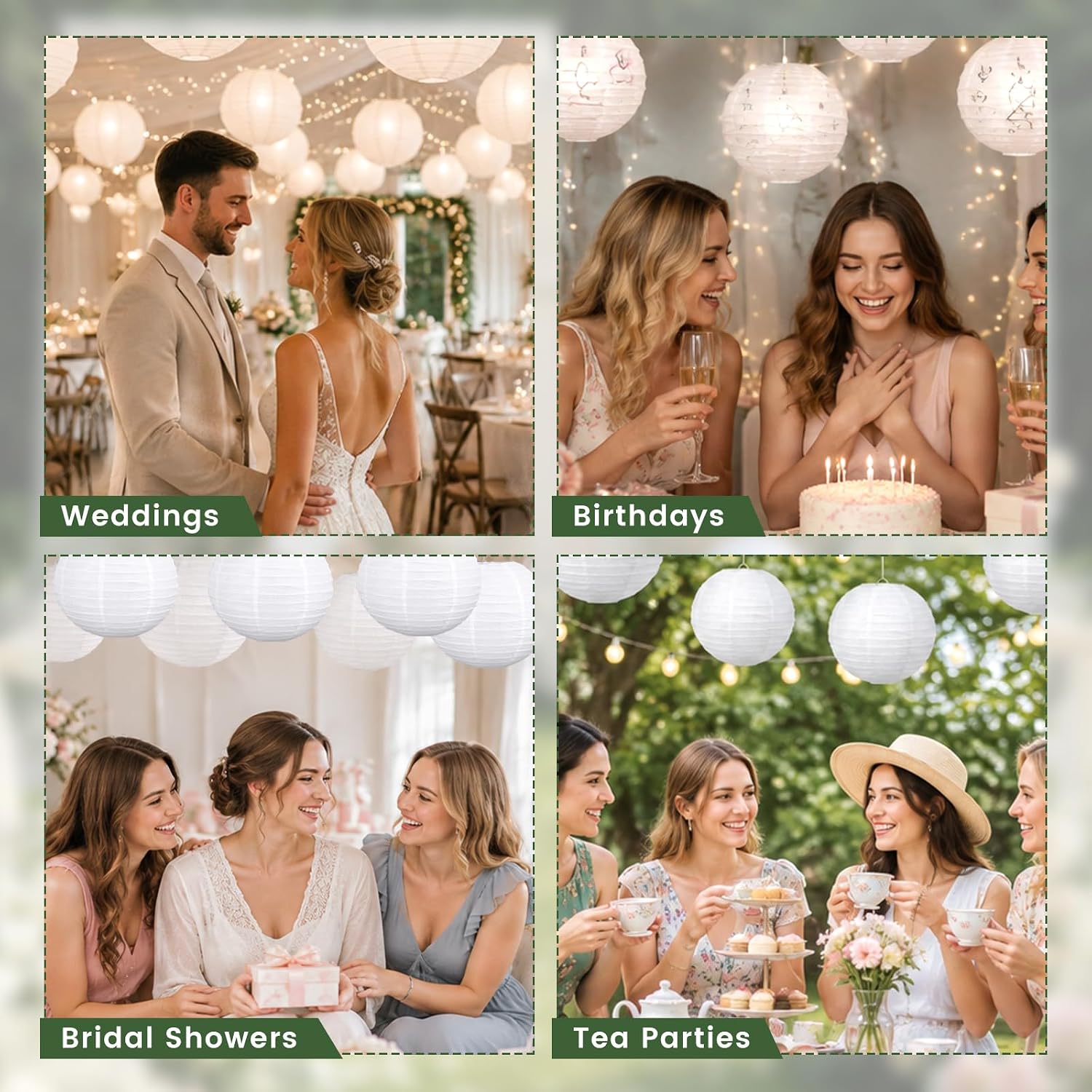 30 Pack 6 Inch White Paper Lanterns Bulk for Wedding Party Decorations DIY Versatile White Paper Lanterns Hanging Decor for Indoor Outdoor Party Supplies – Bulk Set image 5